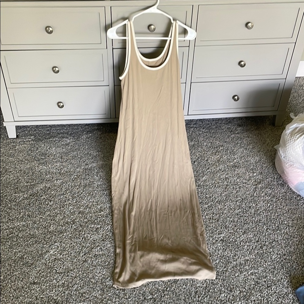 a new day Tan Sleeveless Maxi Dress